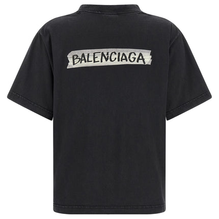 Balenciaga Black Cotton T-Shirt