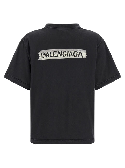 Balenciaga Black Cotton T-Shirt
