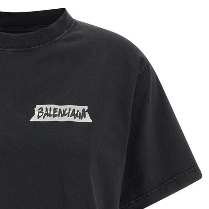 Balenciaga Black Cotton T-Shirt