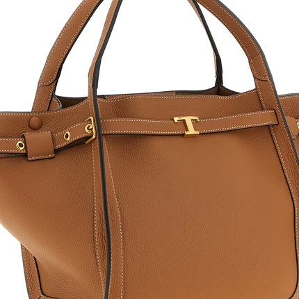Tod's Brown Calfskin Tote Bag