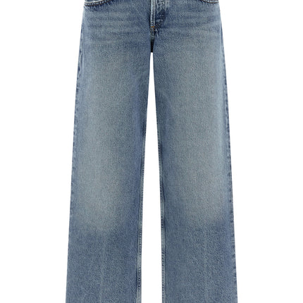 Agolde Blue Cotton Straight-Leg Jeans