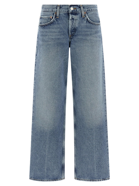Agolde Blue Cotton Straight-Leg Jeans