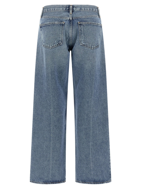 Agolde Blue Cotton Straight-Leg Jeans