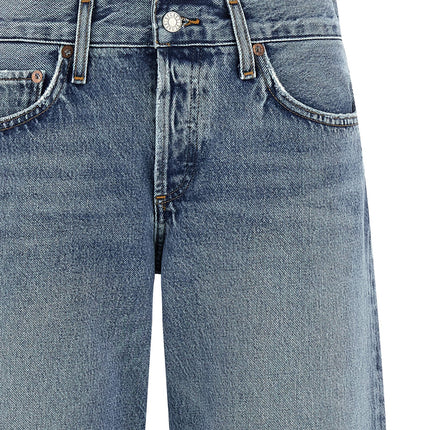 Agolde Blue Cotton Straight-Leg Jeans