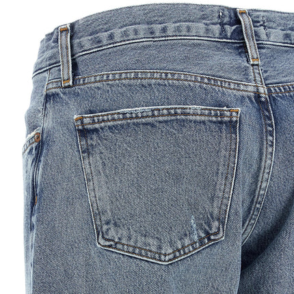 Agolde Blue Cotton Straight-Leg Jeans
