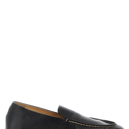 Marsell Black Calfskin Slip-On Loafers