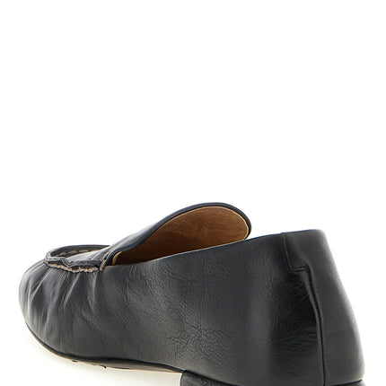 Marsell Black Calfskin Slip-On Loafers