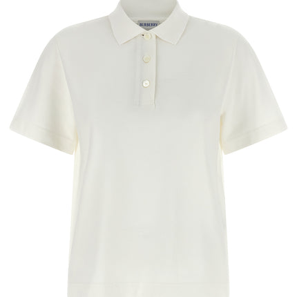 Burberry White Cotton Polo Shirt