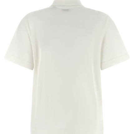 Burberry White Cotton Polo Shirt
