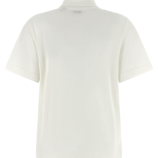 Burberry White Cotton Polo Shirt