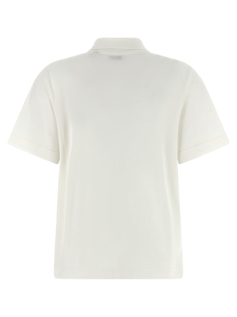 Burberry White Cotton Polo Shirt