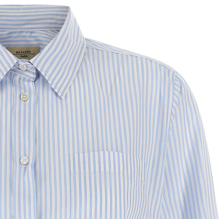 Max Mara Blue Cotton Blouse