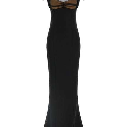 Nensi Dojaka Black Viscose Long Dress