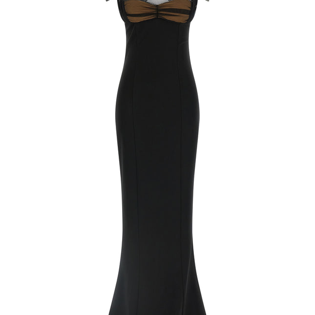 Nensi Dojaka Black Viscose Long Dress