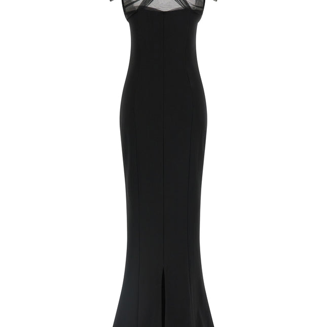 Nensi Dojaka Black Viscose Long Dress