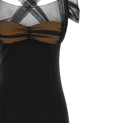 Nensi Dojaka Black Viscose Long Dress