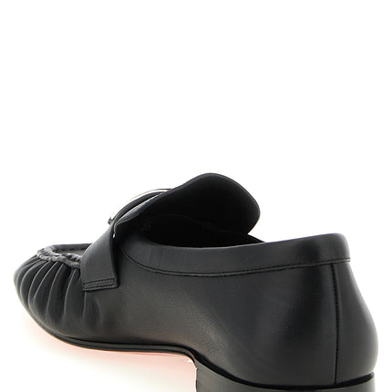 Christian Louboutin Black Calfskin Slip-On Loafers