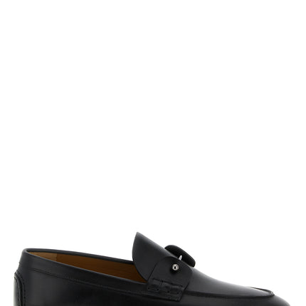 Christian Louboutin Black Calfskin Slip-On Loafers