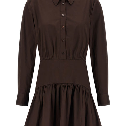 Staud Brown Cotton Short Dress