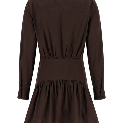 Staud Brown Cotton Short Dress