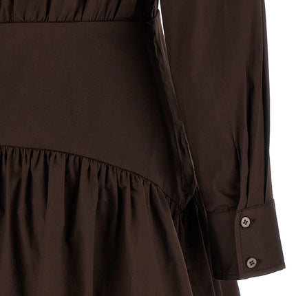 Staud Brown Cotton Short Dress