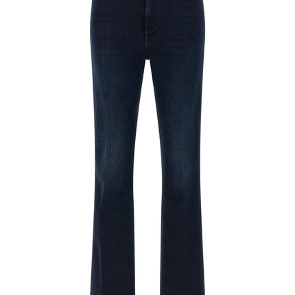 Mother Denim Blue Cotton Flared Jeans