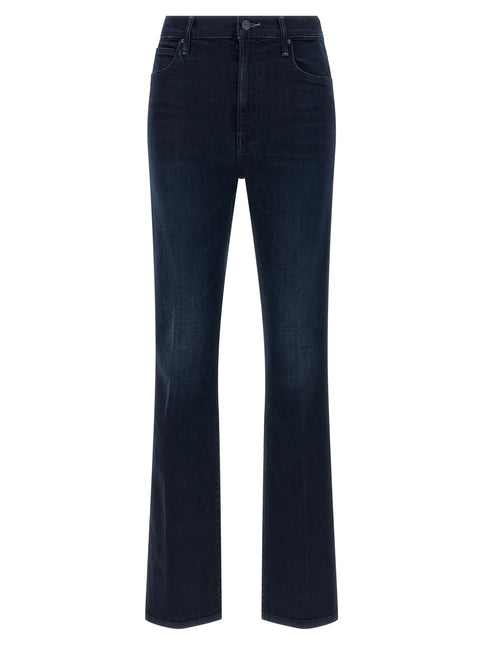 Mother Denim Blue Cotton Flared Jeans