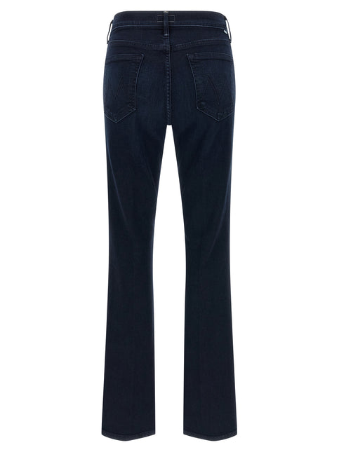 Mother Denim Blue Cotton Flared Jeans