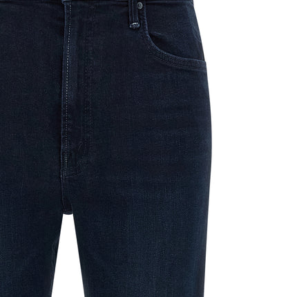 Mother Denim Blue Cotton Flared Jeans