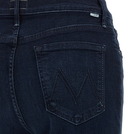 Mother Denim Blue Cotton Flared Jeans