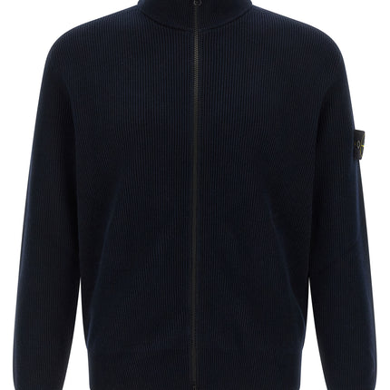 Stone Island Blue Cotton Cardigan
