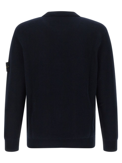 Stone Island Blue Cotton Cardigan
