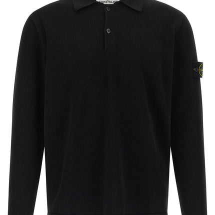 Stone Island Black Cotton Polo Shirt