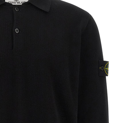 Stone Island Black Cotton Polo Shirt
