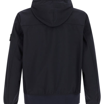 Stone Island Blue Polyester Shell Jacket