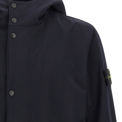 Stone Island Blue Polyester Shell Jacket