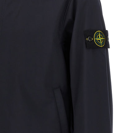 Stone Island Blue Polyester Shell Jacket