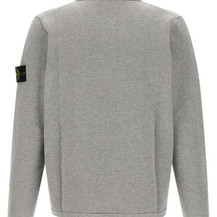 Stone Island Gray Cotton Polo Shirt