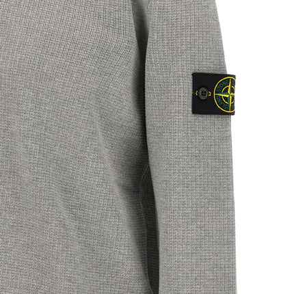Stone Island Gray Cotton Polo Shirt