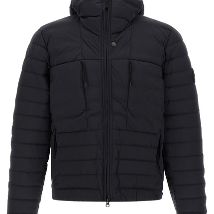 Stone Island Blue Polyamide Full-Length Jacket