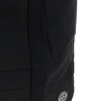 Stone Island Black Polyamide Tote Bag