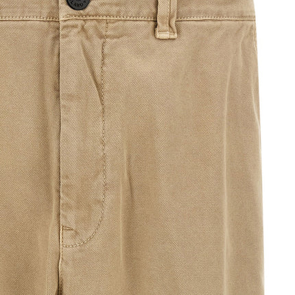 Stone Island Beige Cotton Casual Pants