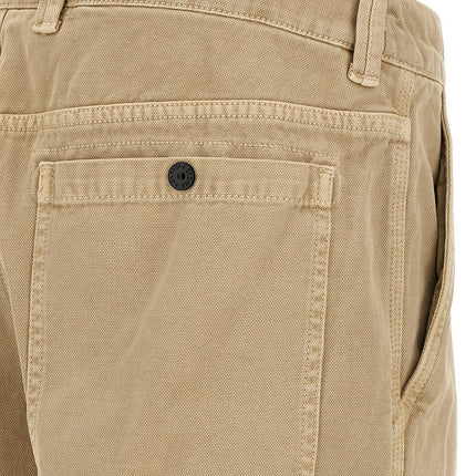 Stone Island Beige Cotton Casual Pants