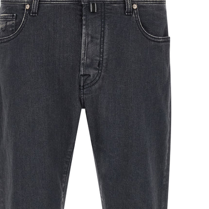 Jacob Cohen Gray Cotton Straight-Leg Jeans