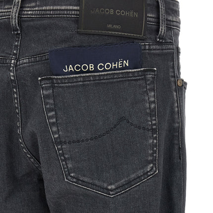 Jacob Cohen Gray Cotton Straight-Leg Jeans