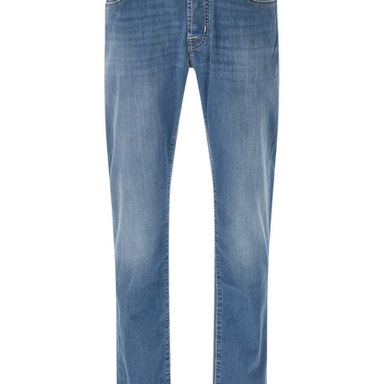 Jacob Cohen Blue Cotton Straight-Leg Jeans