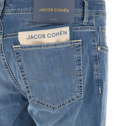 Jacob Cohen Blue Cotton Straight-Leg Jeans