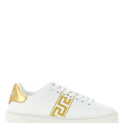 Versace Gold Nylon Platform Sneakers
