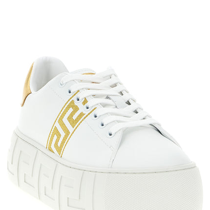 Versace Gold Nylon Platform Sneakers