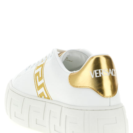 Versace Gold Nylon Platform Sneakers